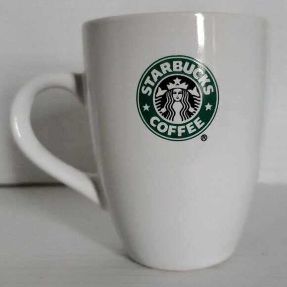 2007 WHITE Starbucks Coffee 6.7 oz Espresso Cup Mug Ceramic Green Siren - Picture 2 of 9